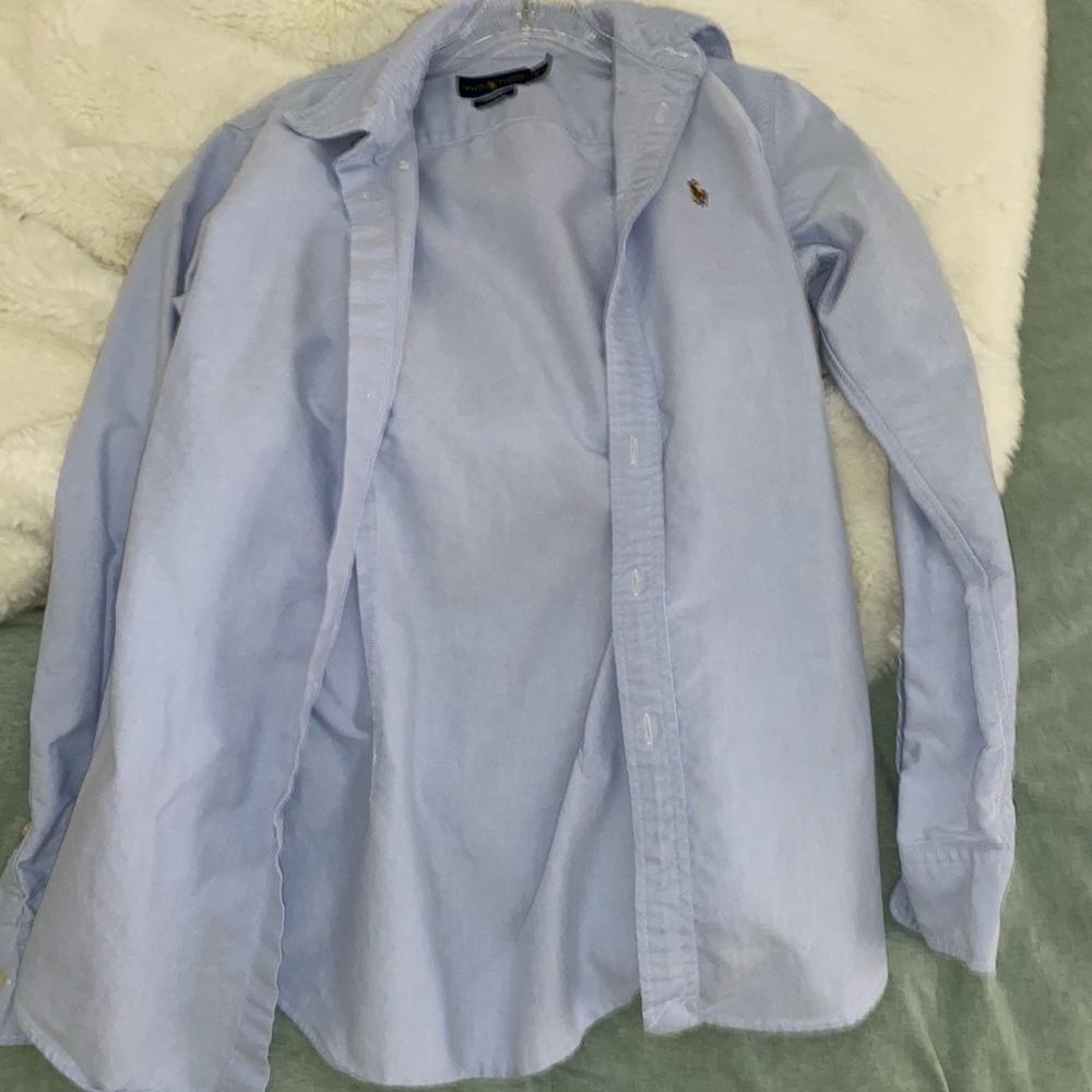 blue ralph lauren button down